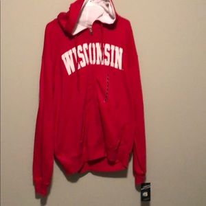 Men’s zip up hooded sweatshirt Wisconsin Badgers